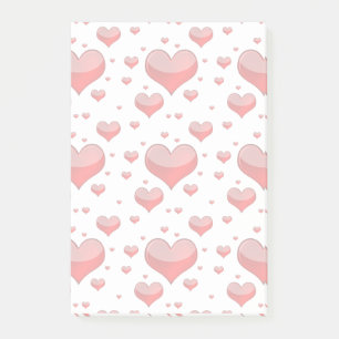 Falln Red Hearts (You Choose Background Colour!) Post-it Notes