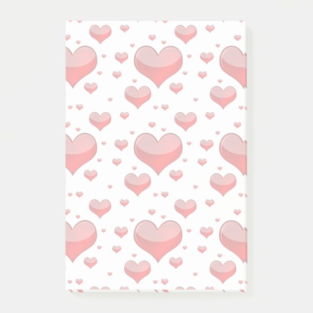 Falln Red Hearts (You Choose Background Colour!) Post-it Notes (Front)