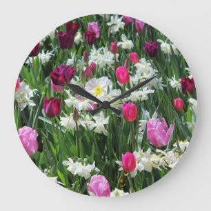 Falln Romantic Spring Morning Large Clock