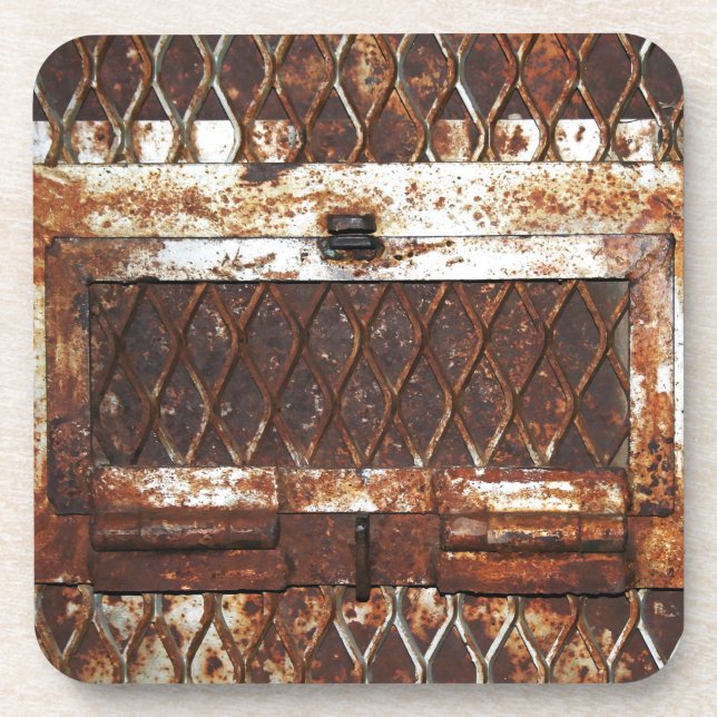 Falln Rusted Window Coaster (Front)