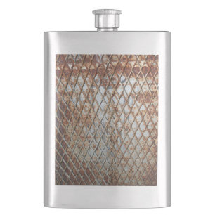Falln Rusty Grate Hip Flask