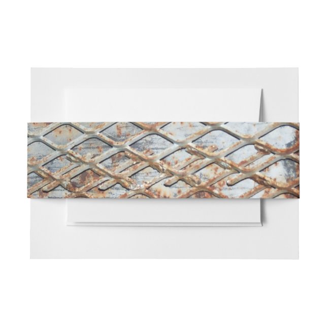 Falln Rusty Grate Invitation Belly Band (Front Example)