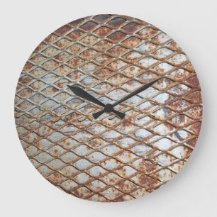 Falln Rusty Grate Large Clock