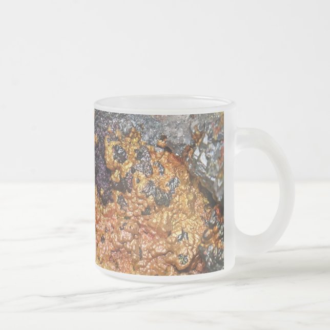 Falln Rusty Sunset Stones Frosted Glass Coffee Mug (Right)