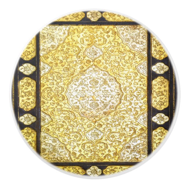 Falln Sacred Gold Ceramic Knob (Front)