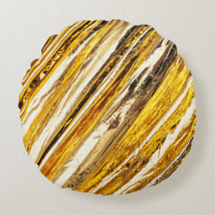 Falln Shimmering Gold Foil Round Cushion