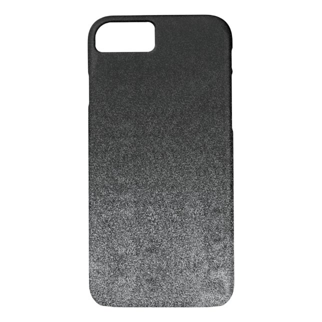 Falln Silver & Black Glitter Gradient Case-Mate iPhone Case (Back)