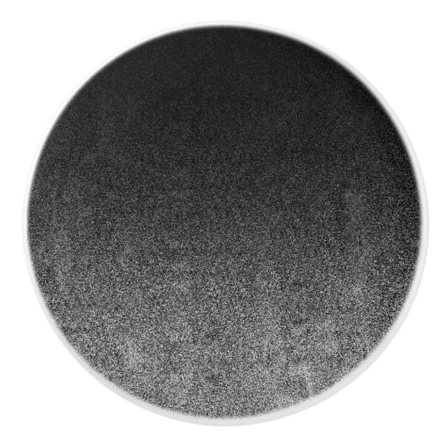 Falln Silver & Black Glitter Gradient Ceramic Knob (Front)