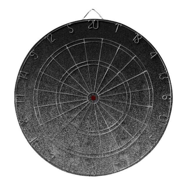 Falln Silver & Black Glitter Gradient Dartboard (Front)
