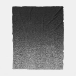 Falln Silver & Black Glitter Gradient Fleece Blanket