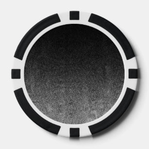 Falln Silver & Black Glitter Gradient Poker Chips