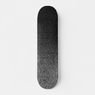 Falln Silver & Black Glitter Gradient Skateboard