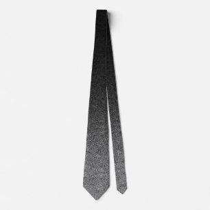 Falln Silver & Black Glitter Gradient Tie