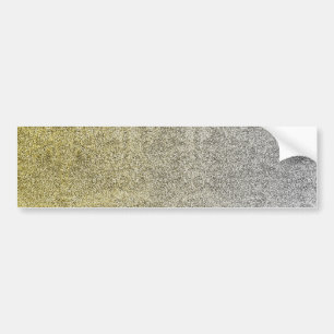 Falln Silver & Gold Glitter Gradient Bumper Sticker