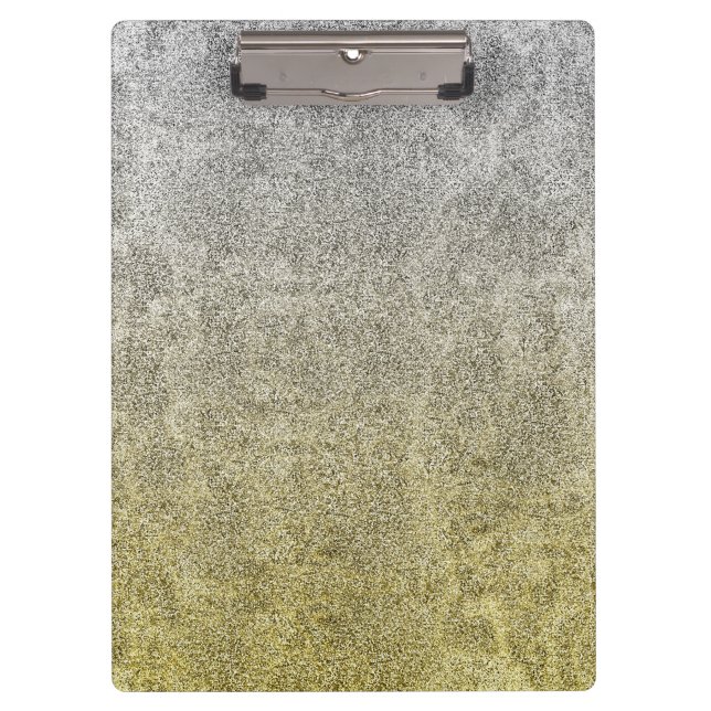 Falln Silver & Gold Glitter Gradient Clipboard (Front)