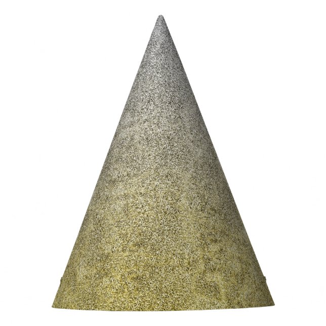 Falln Silver & Gold Glitter Gradient Party Hat (Front)