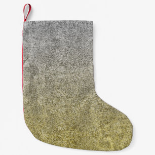 Falln Silver & Gold Glitter Gradient Small Christmas Stocking