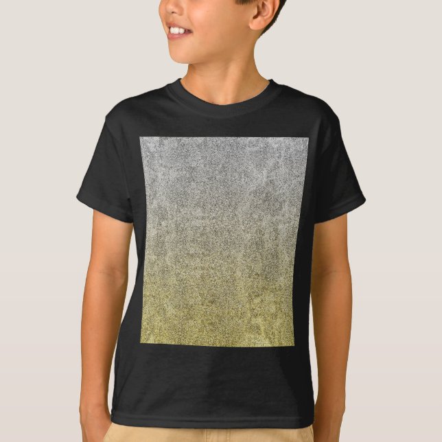 Falln Silver & Gold Glitter Gradient T-Shirt (Front)