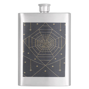 Falln Spider Silk Stars Hip Flask