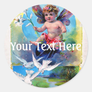 Falln Spring Time Fairy Classic Round Sticker