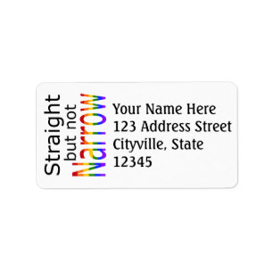 Falln Straight But Not Narrow (black text) Label