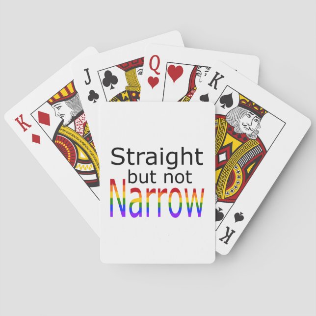 Falln Straight But Not Narrow (black text) Playing Cards (Back)