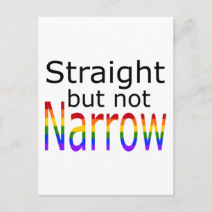 Falln Straight But Not Narrow (black text) Postcard