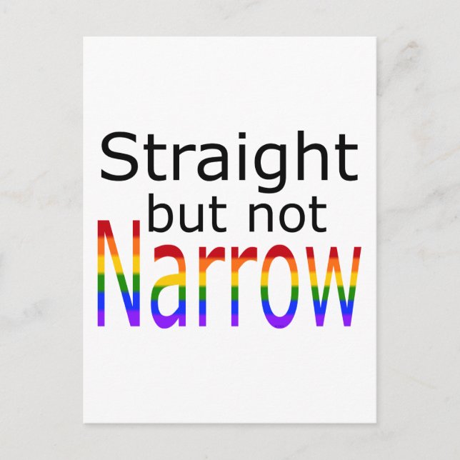 Falln Straight But Not Narrow (black text) Postcard (Front)