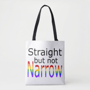 Falln Straight But Not Narrow (black text) Tote Bag