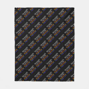 Falln Straight But Not Narrow (white text) Fleece Blanket