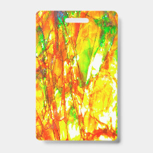 Falln Sunset Ammolite ID Badge