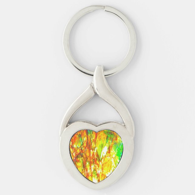 Falln Sunset Ammolite Key Ring (Front)