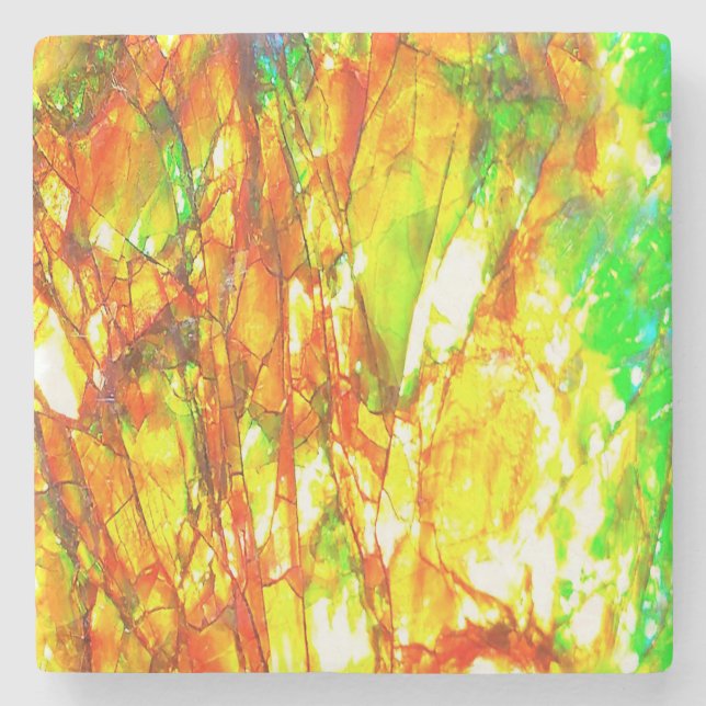 Falln Sunset Ammolite Stone Coaster (Front)