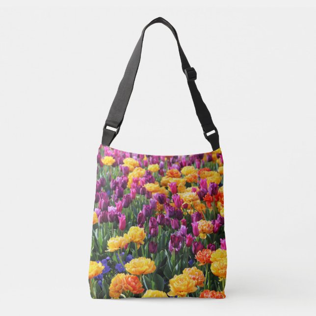 Falln Sunset Floral River Crossbody Bag (Front)
