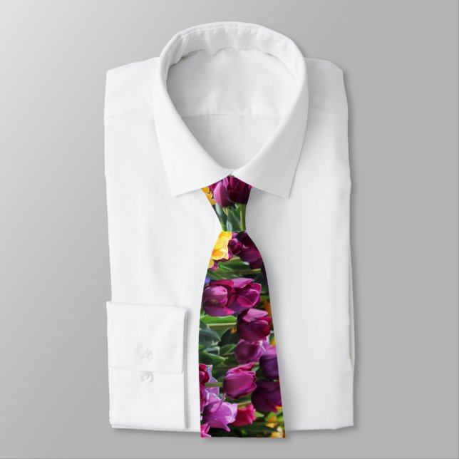 Falln Sunset Floral River Tie (Tied)