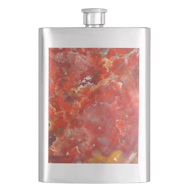 Falln Sunset Splatter Stones Hip Flask (Front)