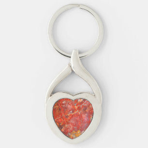 Falln Sunset Splatter Stones Key Ring