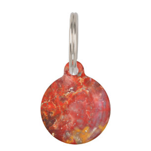 Falln Sunset Splatter Stones Pet Tag