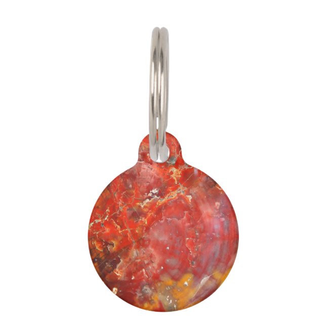 Falln Sunset Splatter Stones Pet Tag (Front)