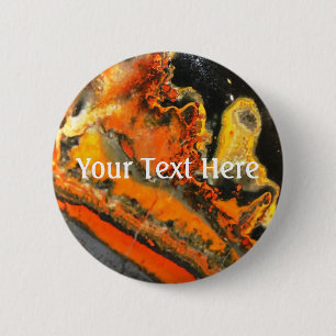 Falln Swirled Orange Stones 6 Cm Round Badge