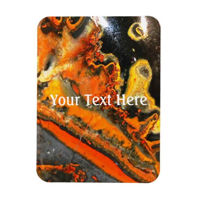 Falln Swirled Orange Stones Magnet (Vertical)