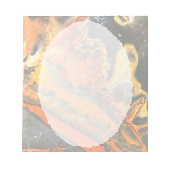 Falln Swirled Orange Stones Notepad (Front)
