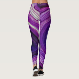 Falln Swirled Purple Geode Leggings