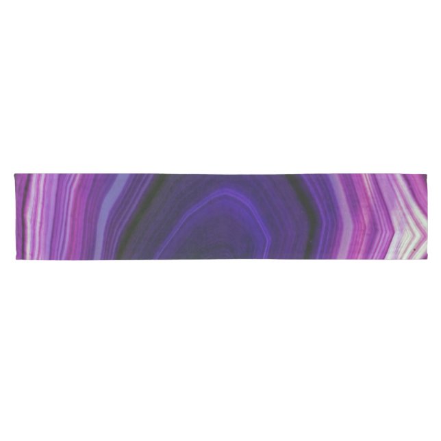 Falln Swirled Purple Geode Short Table Runner (Horizontal)