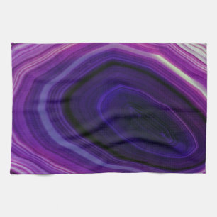 Falln Swirled Purple Geode Tea Towel