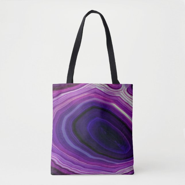 Falln Swirled Purple Geode Tote Bag (Front)
