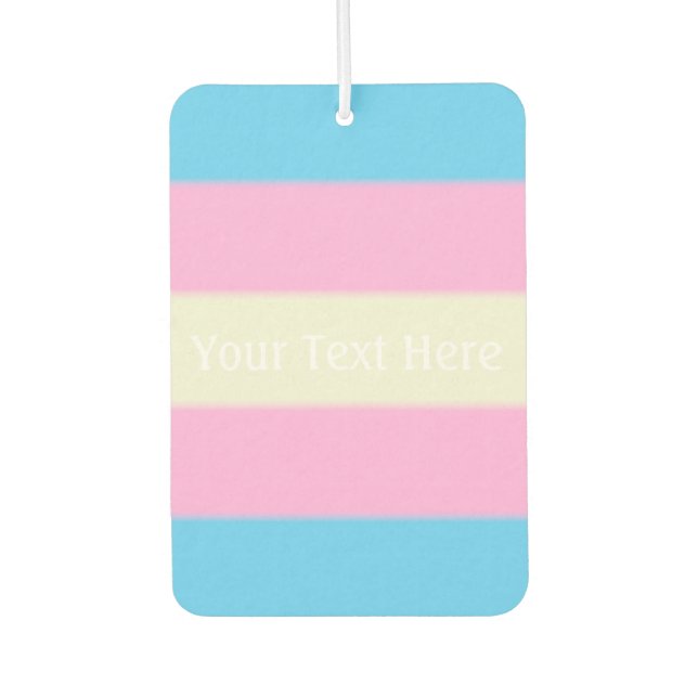 Falln Transgender Pride Flag Car Air Freshener (Front)