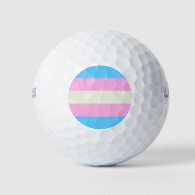 Falln Transgender Pride Flag Golf Balls (Front)
