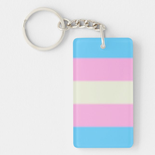 Falln Transgender Pride Flag Key Ring (Front)