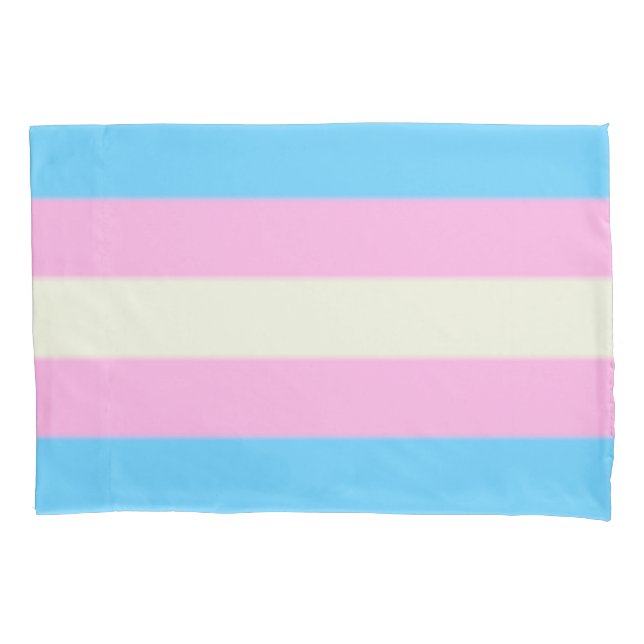 Falln Transgender Pride Flag Pillowcase (Front)